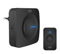 ELRO DB3000 Sonnette de Porte sans Fil - Récepteur Plug-in - sans Batterie - 64 Mélodies - Distance sans Fil : 300m - Noir