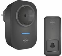 ELRO DB4000 Kit de sonnette de porte cinétique sans fil avec récepteur enfichable et prise de courant, pas besoin de piles 150 m