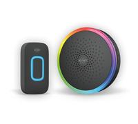 ELRO DB5000 Kit de Sonnette sans Fil - LED Multicolore - Récepteur sur Pile - Portée 300M - IP44 Étanche - 61 Mélodies