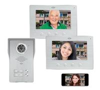 ELRO DV4000-2 Vidéophone WiFi-IP │ 2 Appartements │ Caméra 1080P Full-HD avec Vision Nocturne │ Usage Intérieur et Extérieur │ Câble à 4 Fils │ 16 Sonneries