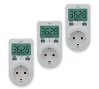 ELRO EM1000 Lot de 3 compteurs d'énergie plug-in | aperçu de la consommation d'énergie et des coûts | Jusqu'à 3600 W