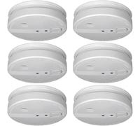 ELRO FS1105P Détecteur de fumée - 230 Volts - câblé, interconnectable, avec Pile de Sauvegarde de 5 Ans - EN14604:2005/AC:2008-6 pièces
