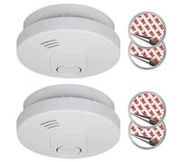 Elro Détecteur de fumée FS1510 Kit de montage magnétique Batterie 10 ans EN14604 2 pièces Blanc