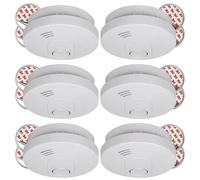 Elro FS1510M Détecteur de fumée avec Aimant - Batterie 10 Ans - capteur 10 Ans et Garantie - DIN EN14604-6 Pièces, Blanc.