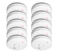 Elro Détecteur de fumée FS1801 – Capteur 10 ans conforme EN14604 – Blanc, pack de 10
