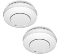 ELRO FZ5002R Lot de 2 Détecteurs de Fumée Connectables à Pile, Blanc