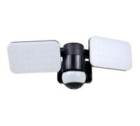 ELRO LF70 Duo Lampe d'extérieur LED avec détecteur de mouvement - 2 x 10 W - 1200 LM - IP54 étanche - Noir