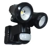 ELRO LF80 Duo LED Outdoor Motion Sensor Light - 2 x 10W - 1200lm - IP54 Waterproof - Black