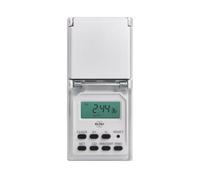 ELRO Minuterie extérieure numérique TO3000 avec Programme hebdomadaire programmable | 10 Moments de Commutation par Jour | Fonction aléatoire | IP44 étanche | jusqu'à 3600 W