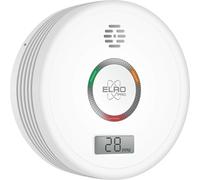 Elro Pro PK4910 Design Détecteur de monoxyde de Carbone - Autotest Automatique - avec Batterie de 10 Ans 1 Pièce Blanc
