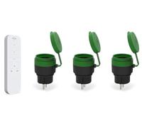 ELRO RC2300 Funk-Schalter-Set für Außen - 3x Intelligente Steckdose + Fernbedienung - 70m Reichweite