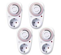 ELRO TI1500-4 Minuterie/minuterie mécanique | Compact | 15 Minutes de Temps de Commutation | Jusqu'à 3600W | Intérieur