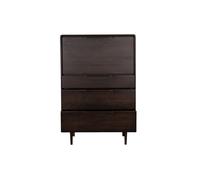 ELROY - Secrétaire vintage en bois finition noyer Marron