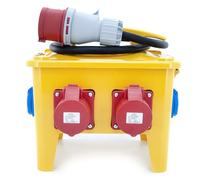 ELS Elektrotechnika boîte de distribution de chantier avec FI/LS, distributeur portable sorties (1x CEE 32A / 2x CEE 16A / 4x 230V), distributeur de courant mobile IP44 avec 1,5m de câble OPD 5G 4mm²