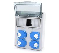ELS Elektrotechnika Répartiteur de courant de chantier - Boîtier vide - Prise 4x 230V - Pour équipement modulaire - Pour l'intérieur et l'extérieur - IP54
