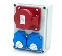 ELS Elektrotechnika Répartiteur mural de 2 x 230 V et 1 câble CEE 16 A pour l'intérieur et l'extérieur
