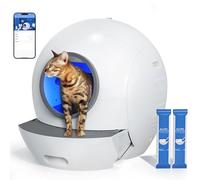 ELS PET Litiere Chat Autonettoyante, Bac à Litière Autonettoyante avec Contrôle APP, 60L Capacité Extra-Large Litiere Fermée Auto Nettoyante avec Litière pour Chats pour Plusieurs Chats