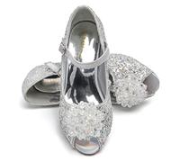 ELSA & ANNA Chaussures de Princesse pour Filles - Chaussures Reine des Neige à Talons de 3cm - Chaussures de Déguisement Scintillantes Elsa pour Fêtes et Anniversaires - Talons hauts pour enfants