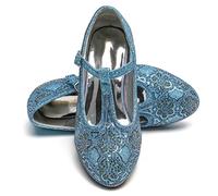 ELSA & ANNA Chaussures de Princesse pour Filles - Chaussures Reine des Neige à Talons de 3cm - Chaussures de Déguisement Scintillantes Elsa pour Fêtes et Anniversaires - Talons hauts pour enfants