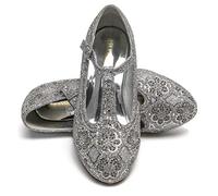 ELSA & ANNA Chaussures de Princesse pour Filles - Chaussures Reine des Neige à Talons de 3cm - Chaussures de Déguisement Scintillantes Elsa pour Fêtes et Anniversaires - Talons hauts pour enfants