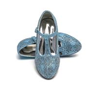 ELSA & ANNA Chaussures de Princesse pour Filles - Chaussures Reine des Neige à Talons de 3cm - Chaussures de Déguisement Scintillantes Elsa pour Fêtes et Anniversaires - Talons hauts pour enfants