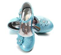 ELSA & ANNA Chaussures de Princesse pour Filles - Chaussures Reine des Neige à Talons de 3cm - Chaussures de Déguisement Scintillantes Elsa pour Fêtes et Anniversaires - Talons hauts pour enfants