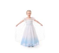 ELSA & ANNA Robe Princesse pour Filles - Déguisement Reine des Neiges pour Filles - Robe Princesse Filles pour Fêtes, Anniversaires, Déguisements & Halloween - Deguisement Robe de Princesse - 7-8 ans