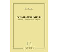 Elsa barraine : fanfares de printemps trompette & piano (cornet en sib ou la) - trompette