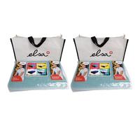 ELSA Coussin pour la nuque 50 x 11 cm Taie velours Bleu Clair Oreiller 2x1 pc(s)