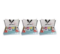 ELSA Coussin pour la nuque 50 x 11 cm Taie velours Bleu Clair Oreiller 3x1 pc(s)