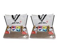 ELSA Coussin pour la nuque 50 x 11 cm Taie velours Sable Oreiller 2x1 pc(s)