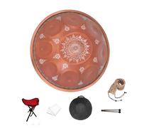 Elsebal Handpan Drum, 22-Inch D Minor 9-Note 440Hz Adult Steel Hand DrumsFuchsia) with Handpan Drum Bag (Fuchsia, 432hz)