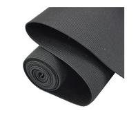 ELSKBRUN Bande élastique Noire/Blanche, 1 mètre, 10-50cm de Large, pour vêtements, Taille de Robe, Accessoires de Couture, Bricolage, Noir, 20cm