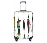 ELSMZXZD Housse de bagage de voyage pour appâts de pêche 3D, housse de valise, housse de protection élastique, imperméable et résistante aux rayures, pour chariot de 45,7 à 81,3 cm, 3D, L, Organiseur