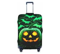 ELSMZXZD Housse de protection 3D pour valise de voyage motif fantôme vert Halloween - Housse de protection élastique imperméable et résistante aux rayures - Convient pour 45,7 à 81,3 cm, 3D, L