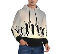 ELSMZXZD Sweats à capuche à manches longues pour homme avec imprimé « Good Day » - Pull athlétique respirant et tendance avec poches, Graphique 3D, M