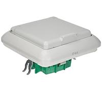 Elso 225044 Fab Prise complète 16 A avec Contact de Protection IP44 Blanc Pur