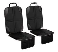 Elsrantor 2 Pièces Protecteur de Siège de Voiture Isofix, Antidérapant Protection Siege Auto avec Poches Organisateur, Universelle Imperméable Protège Siège Oxford pour Enfant, Bébé, Animaux (Rouge)