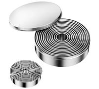 Elsrantor Emporte Piece Patisserie Acier Inoxydable, Pièces Rond Sablé Emporte-Pièces Biscuit, 12Pcs Orientale Pièce Pâtisserie Cutter Moule, Cercle Tartelette Gateaucercle Emporte-Pièce Donuts
