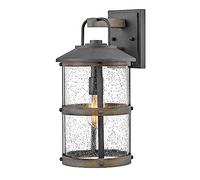 Elstead Hinkley Lakehouse Applique murale d'extérieur en zinc vieilli avec bois flotté IP44