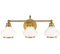 Elstead Lighting Ainsley applique murale 3x3 W laiton HK-AINSLEY3-BATH-BB