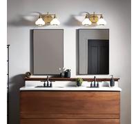 Elstead Lighting Ainsley Applique murale G9, 2 sources lumineuses, HK-AINSLEY2-BATH-BB,
