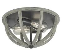 Elstead Lighting Allier plafonnier 2x60 W bois-fer FE-ALLIER-F-WW