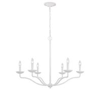 Suspension lustre lampe suspendue 6 lampes acier plâtre blanc lustre E14