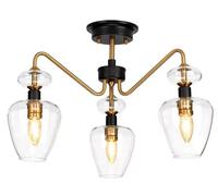 Elstead Lighting Armand plafonnier 3x40 W noir-laiton DL-ARMAND-SF3-AB