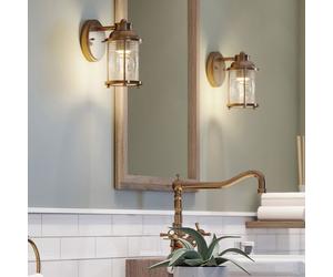 Elstead Lighting Ashland Bay Applique murale à 1 source lumineuse, QN-ASHLANDBAY1-NBR-BATH,