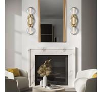 Elstead Lighting Atomo Applique murale LED à 3 sources lumineuses, QN-ATOMO-3W-BG,