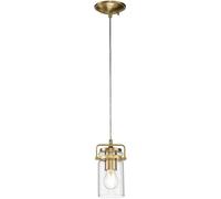 Lampe suspendue lampe suspendue lampe de salle à manger, laiton verre acier clair