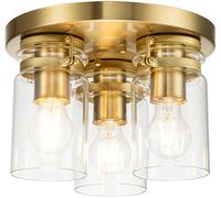 Plafonnier plafonnier lampe de salon verre couloir lumière laiton 3 ampoules