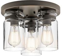 Elstead Lighting Brinley plafonnier 3x60 W marron KL-BRINLEY-F-OZ